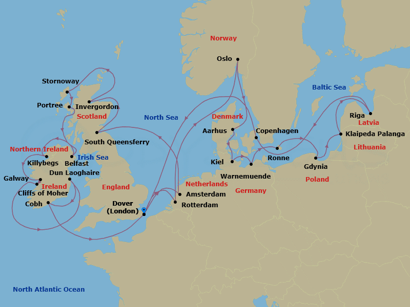 Cruise Itinerary Map