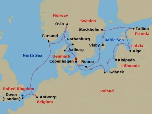 Cruise Itinerary Map