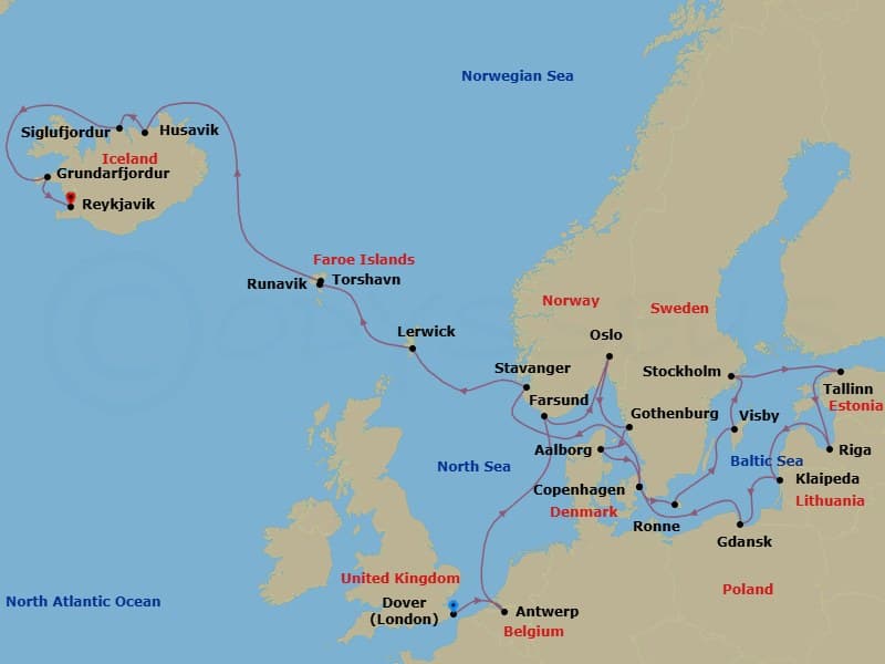 Cruise Itinerary Map
