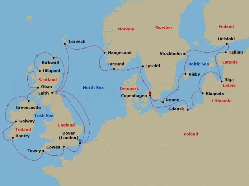 Cruise Itinerary Map