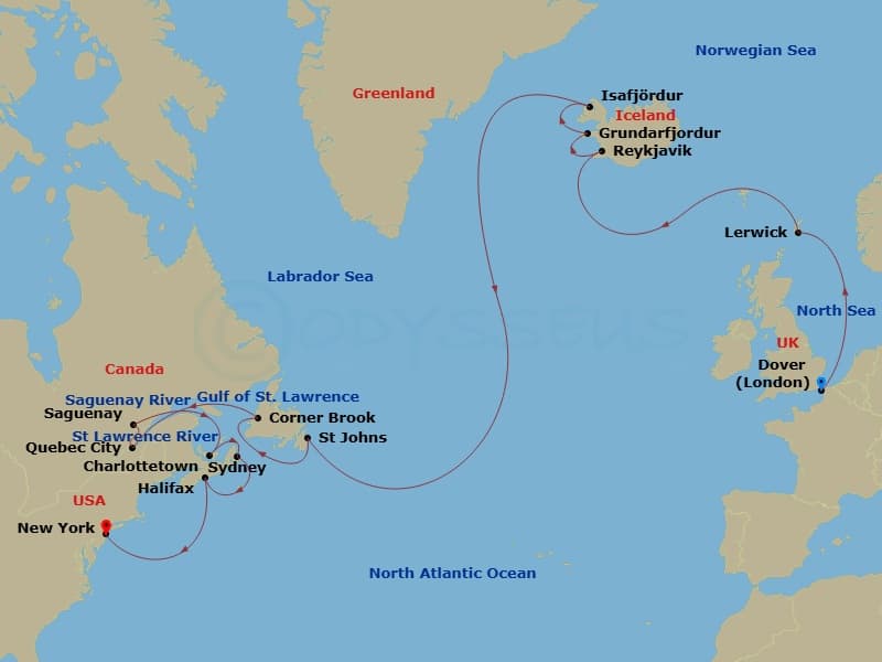 Cruise Itinerary Map