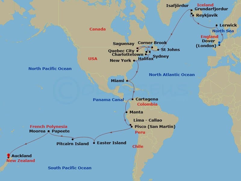 Cruise Itinerary Map