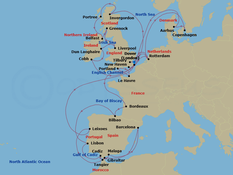 Cruise Itinerary Map