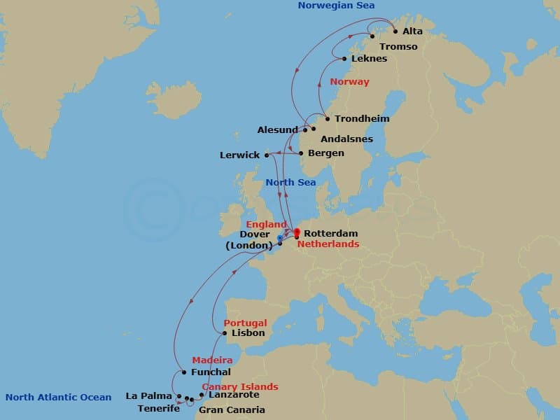 Cruise Itinerary Map