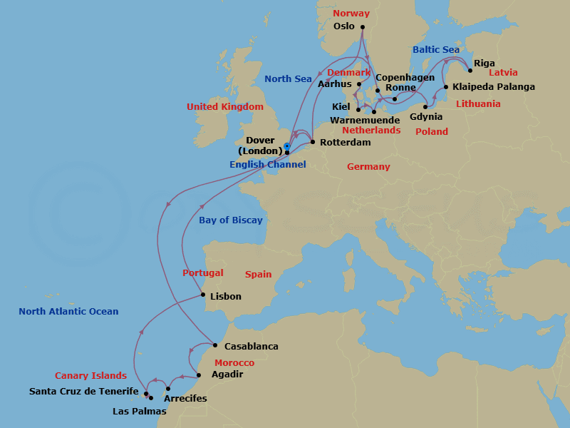 Cruise Itinerary Map