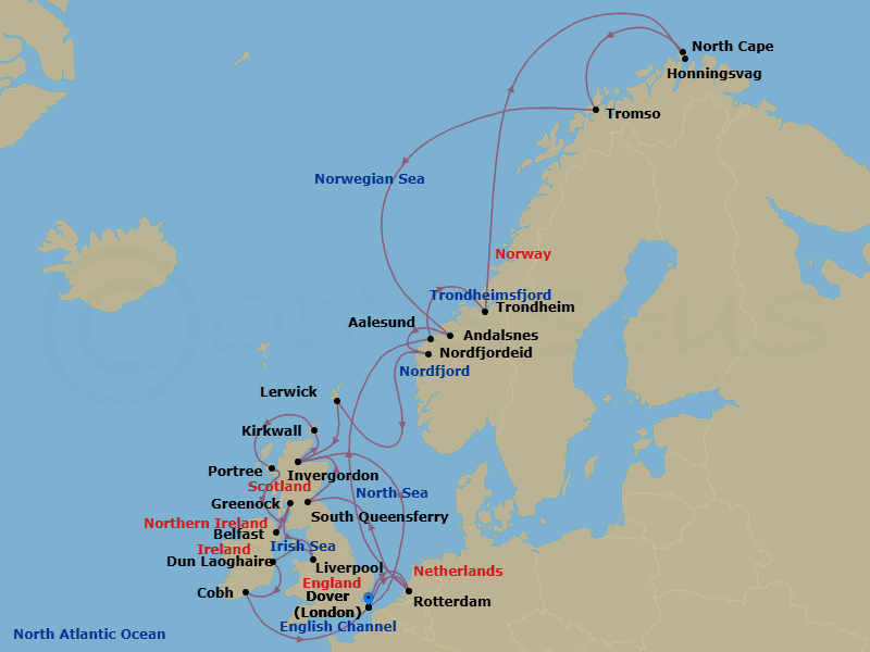 Cruise Itinerary Map