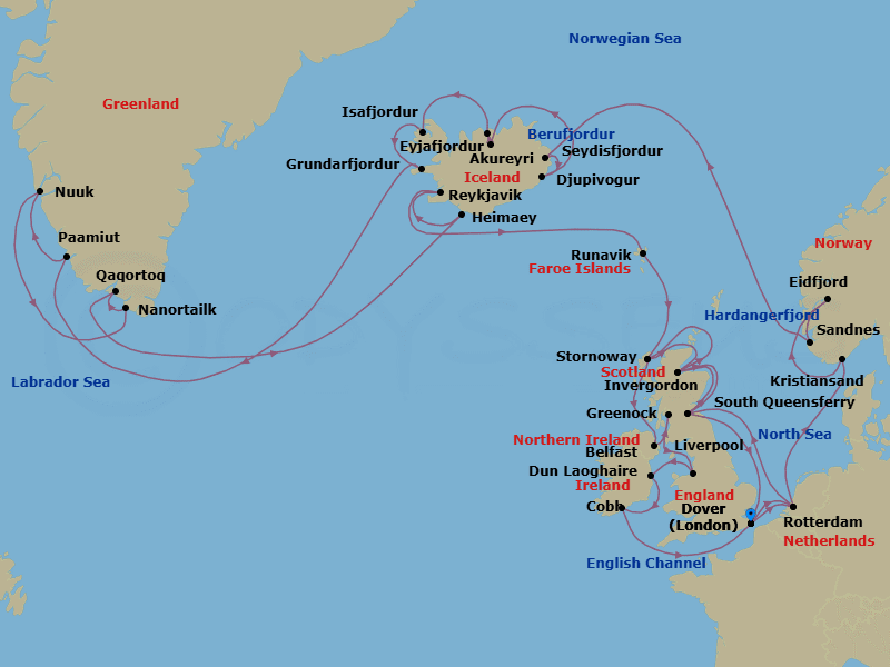Cruise Itinerary Map
