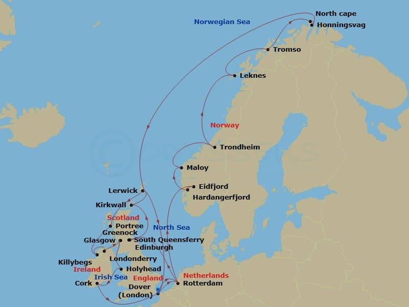 Cruise Itinerary Map