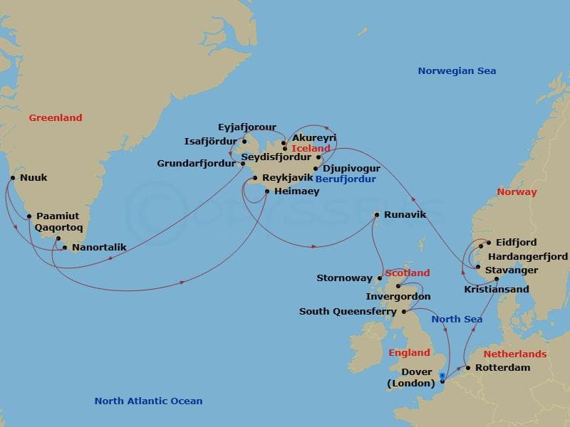 Cruise Itinerary Map