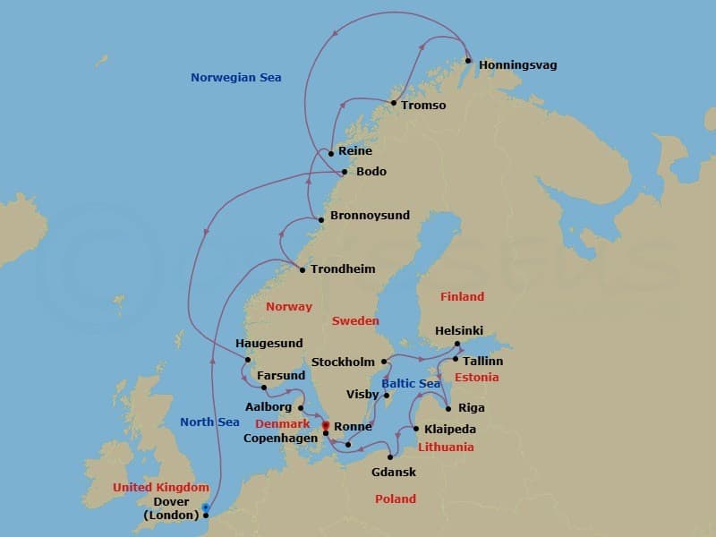 Cruise Itinerary Map