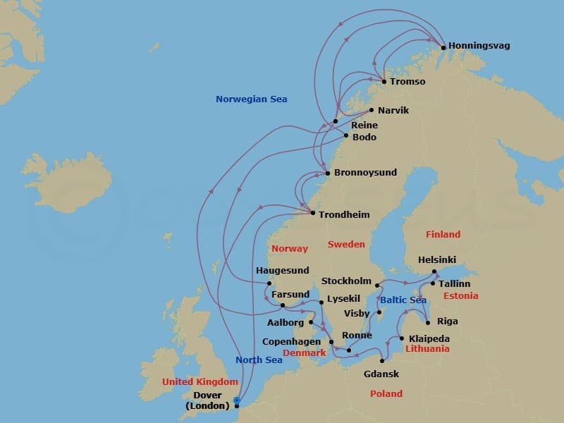 Cruise Itinerary Map