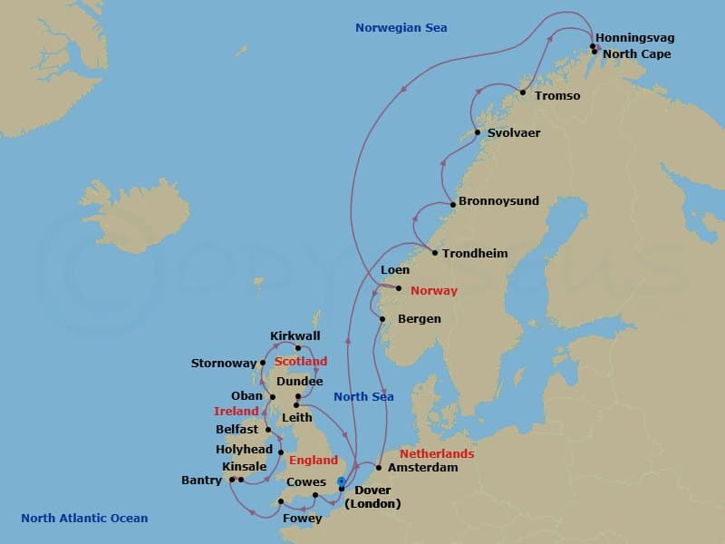 Cruise Itinerary Map