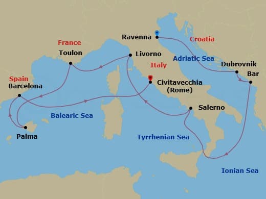 Cruise Itinerary Map