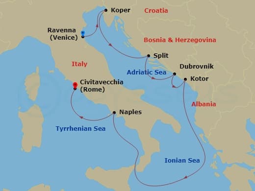Cruise Itinerary Map