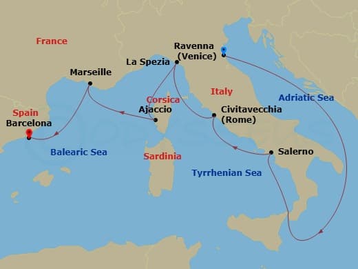 Cruise Itinerary Map