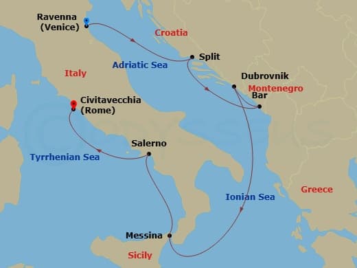 Cruise Itinerary Map