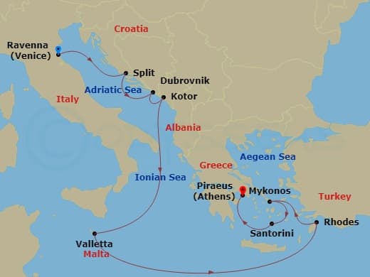 Cruise Itinerary Map