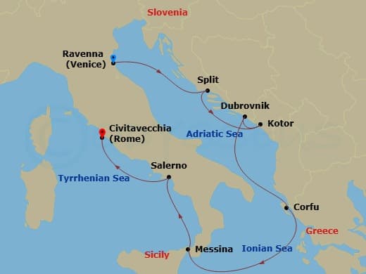 Cruise Itinerary Map
