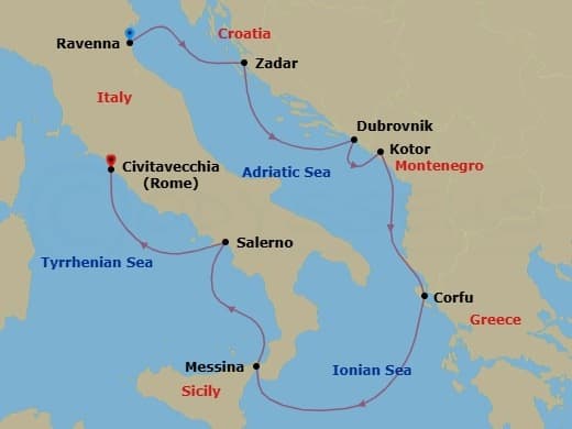 Cruise Itinerary Map