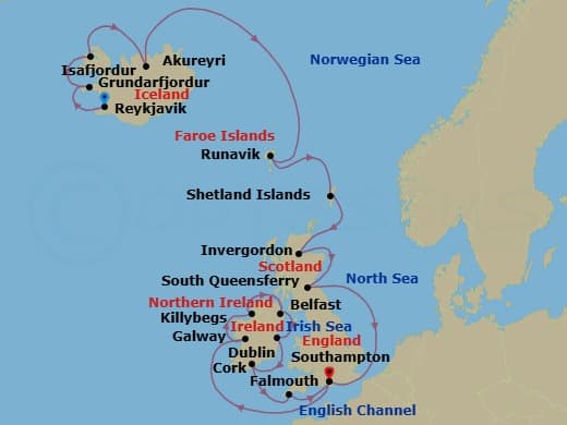 Cruise Itinerary Map