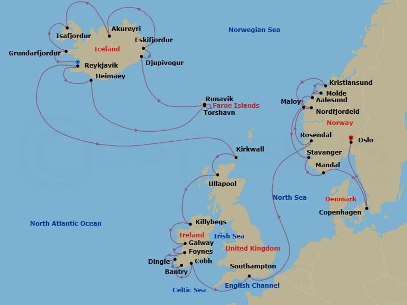 Cruise Itinerary Map