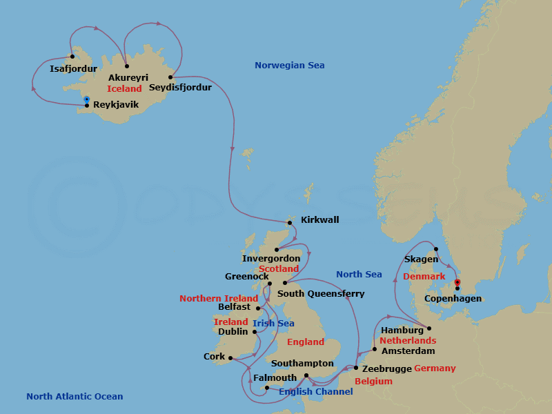 Cruise Itinerary Map