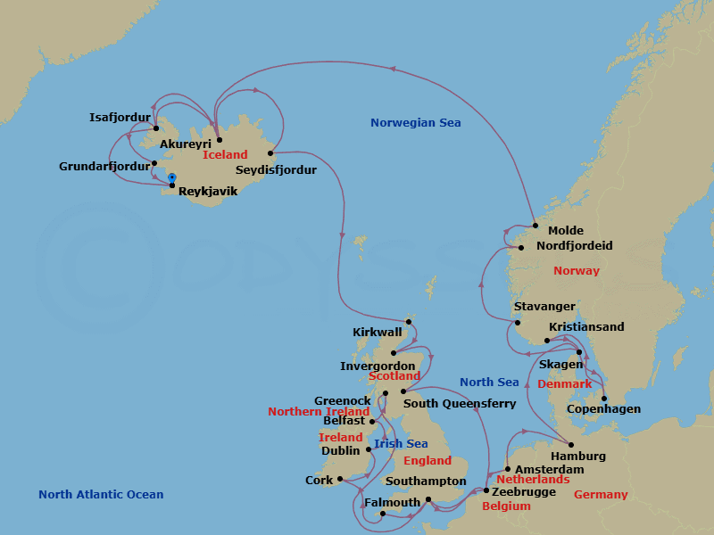 Cruise Itinerary Map