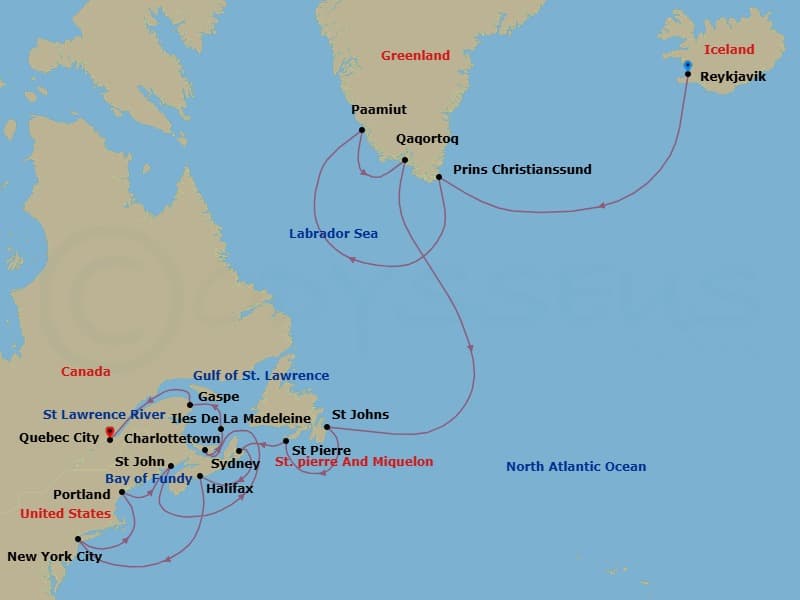 Cruise Itinerary Map