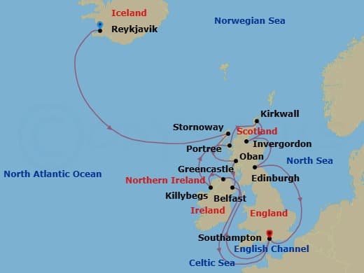 Cruise Itinerary Map