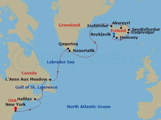 Cruise Itinerary Map