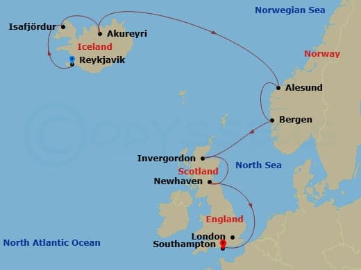 Cruise Itinerary Map
