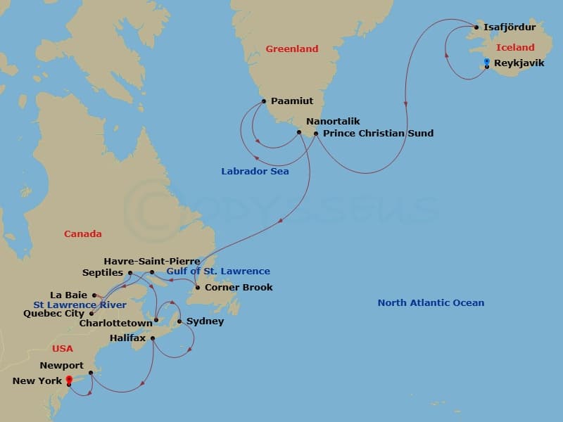 Cruise Itinerary Map