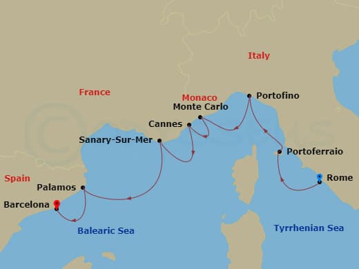 Cruise Itinerary Map