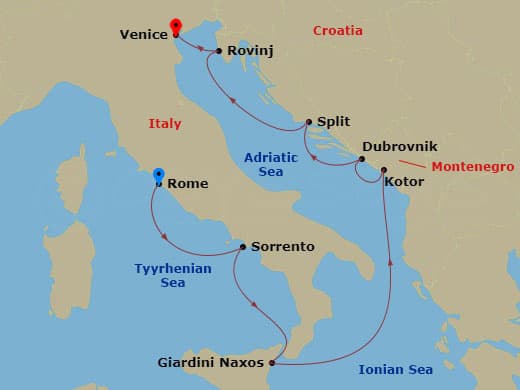 Cruise Itinerary Map