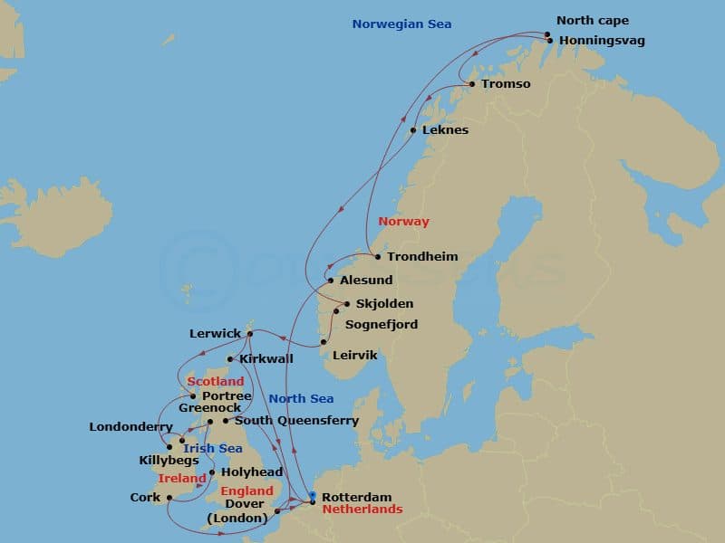Cruise Itinerary Map