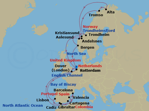 Cruise Itinerary Map