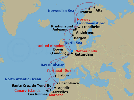 Cruise Itinerary Map