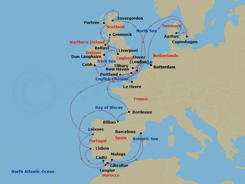 Cruise Itinerary Map