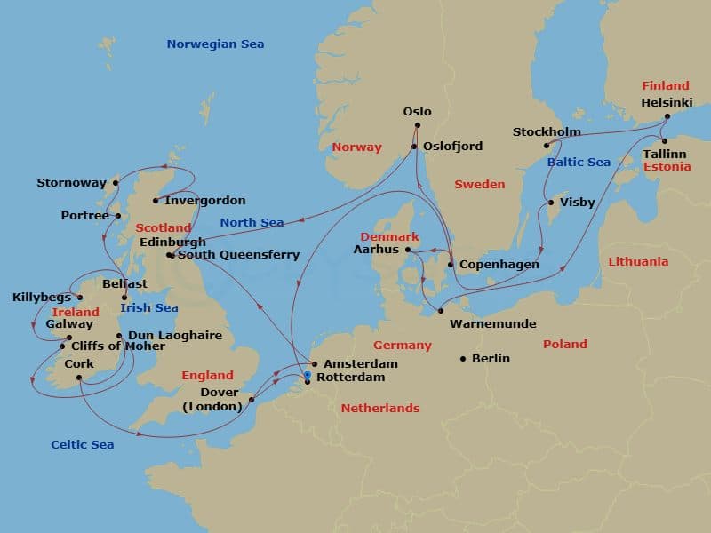 Cruise Itinerary Map
