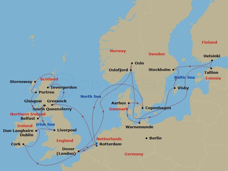Cruise Itinerary Map