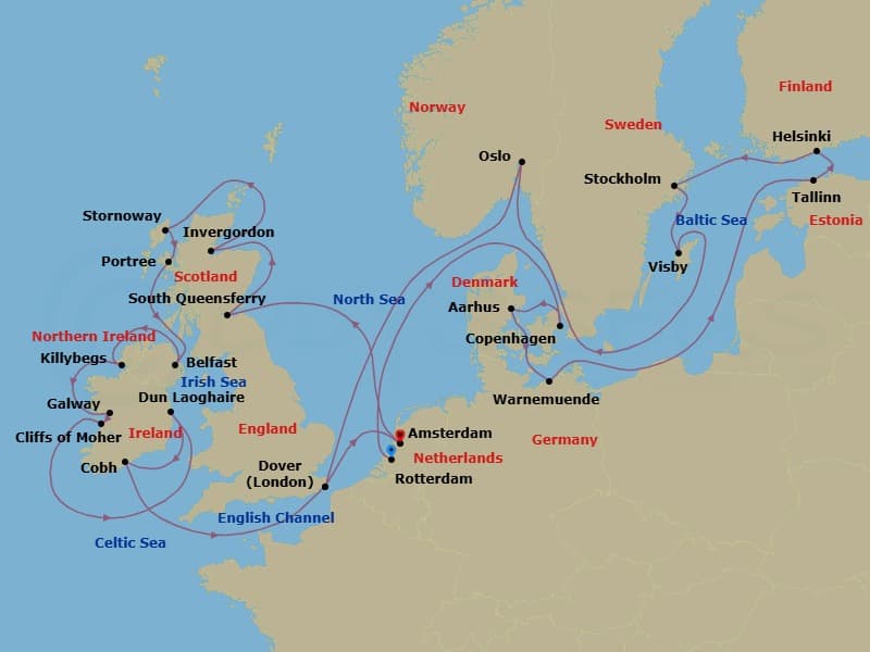 Cruise Itinerary Map