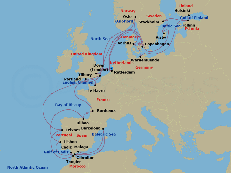 Cruise Itinerary Map