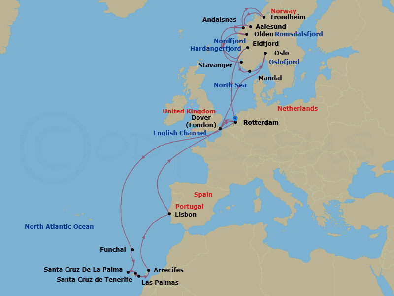 Cruise Itinerary Map