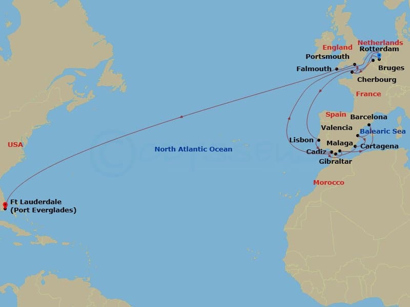 Cruise Itinerary Map