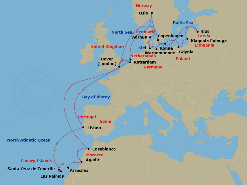 Cruise Itinerary Map