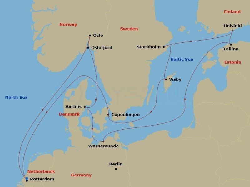 Cruise Itinerary Map