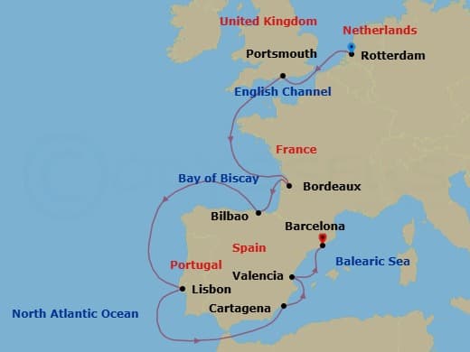 Cruise Itinerary Map