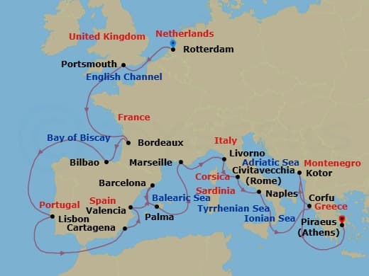 Cruise Itinerary Map