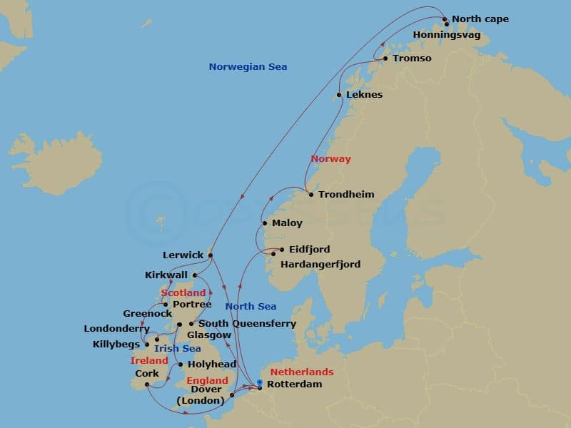 Cruise Itinerary Map