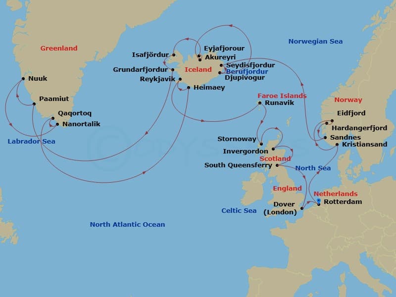 Cruise Itinerary Map